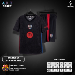 Quần Áo Đá Banh STRIVEND BARCELONA - Chất Vải Xịn Thoáng Mát, Co Giãn Thấm Hút Mồ Hôi Tốt