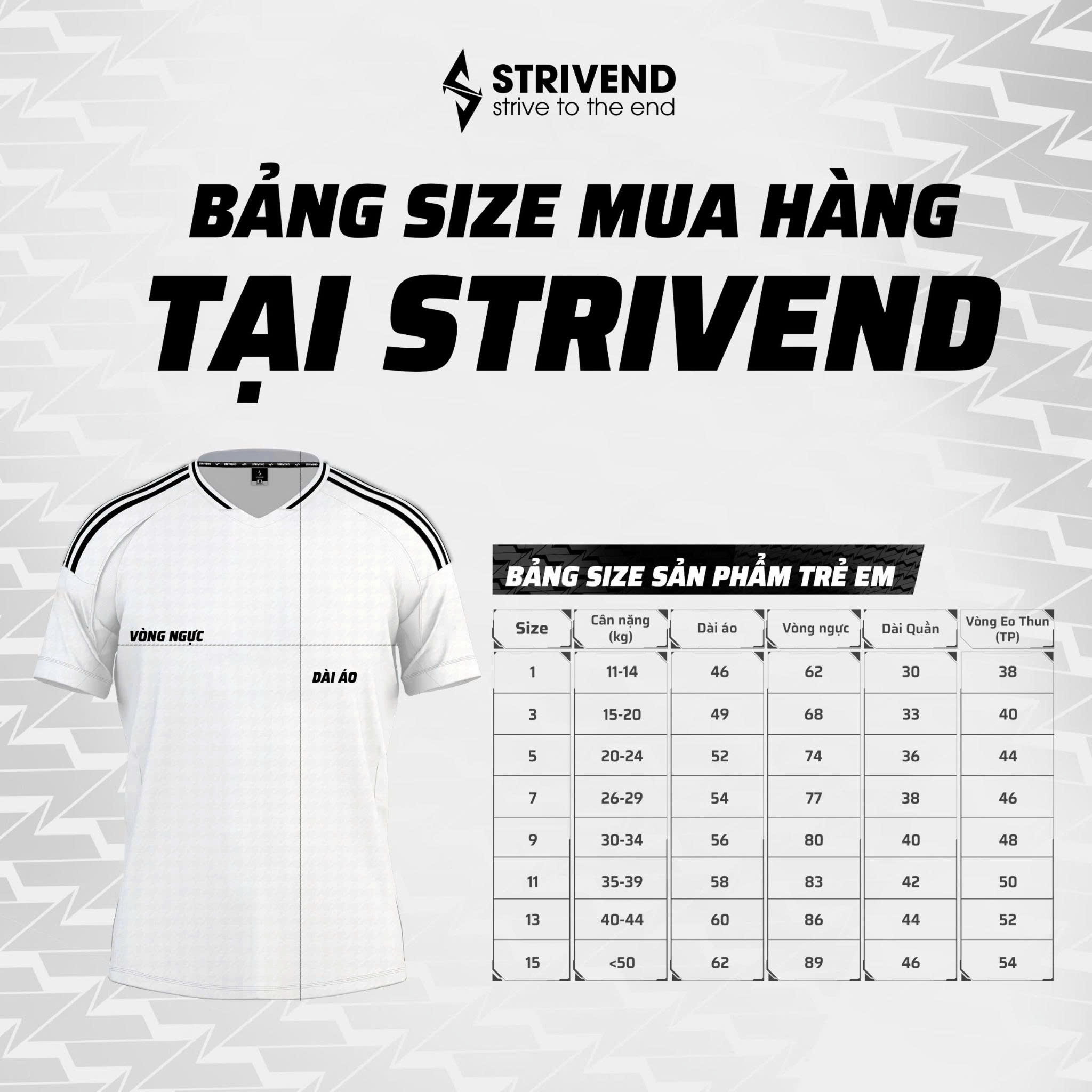 Bộ Quần Áo Bóng Đá Strivend V9 Trắng