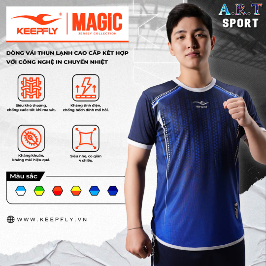 Quần áo đá banh Magic Jersey Collection - Vải thun lạnh cao cấp thoáng mát, siêu co dãn 4 chiều