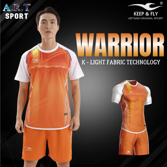 Quần áo đá banh KEEPFLY WARRIOR - Vải thun lạnh cao cấp thoáng mát, siêu co dãn 4 chiều